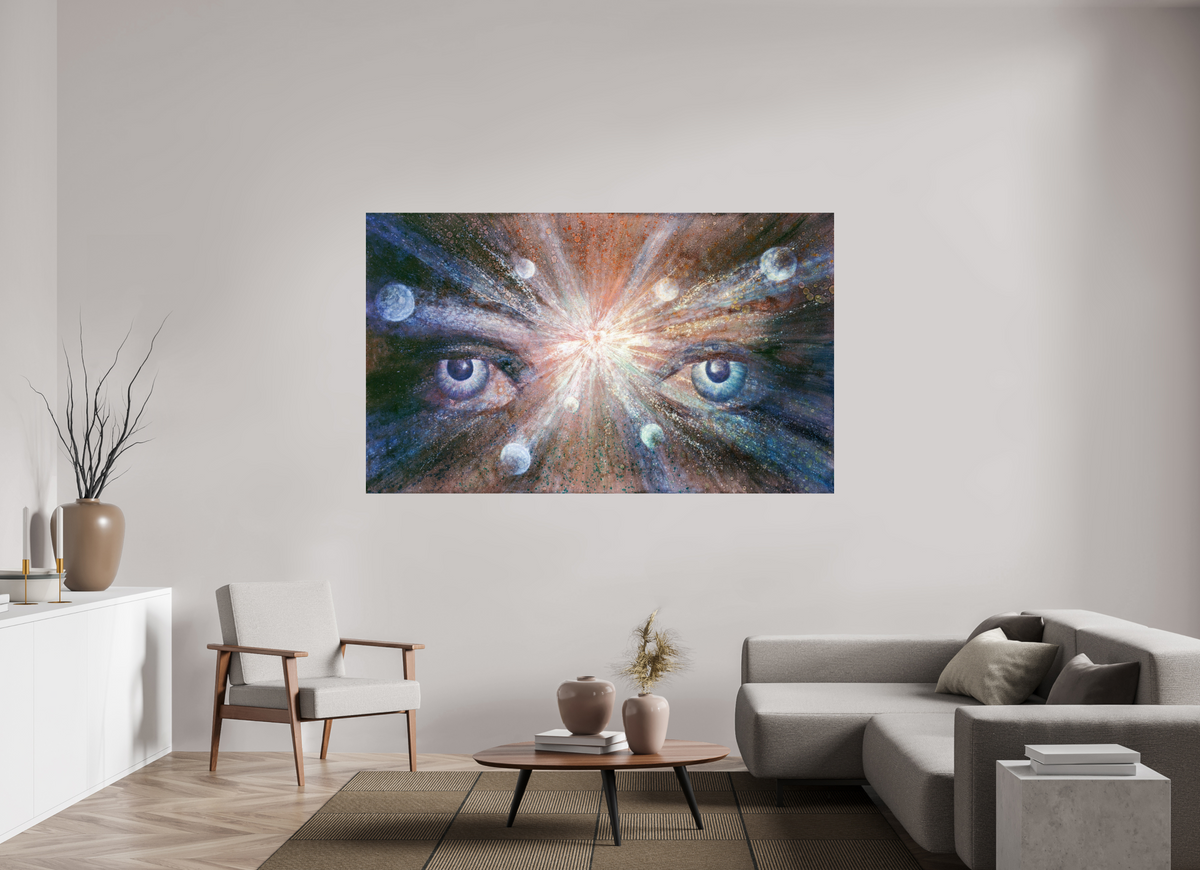 200 x 120 cm, chromaluxe hd metal print "Cosmic Gaze" Print on Aluminium