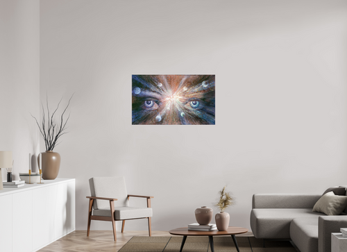100 x 60 cm, chromaluxe hd metal print "Cosmic Gaze" Print on Aluminium