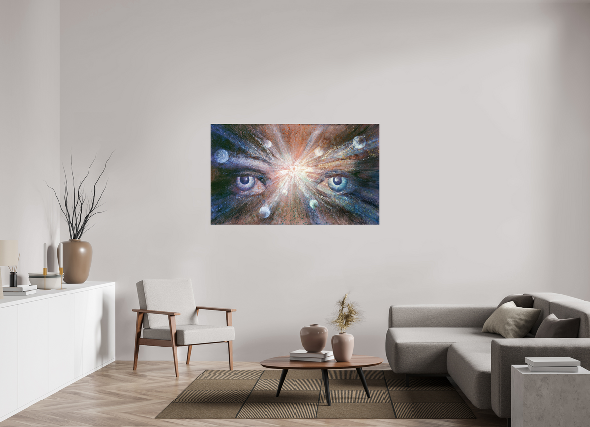 150 x 90 cm, chromaluxe hd metal print "Cosmic Gaze" Print on Aluminium